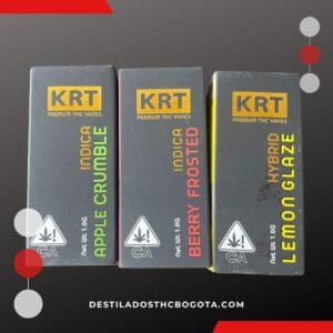 Destilados: KRT Premium THC Vapes. Domicilio gratis en Bogotá.